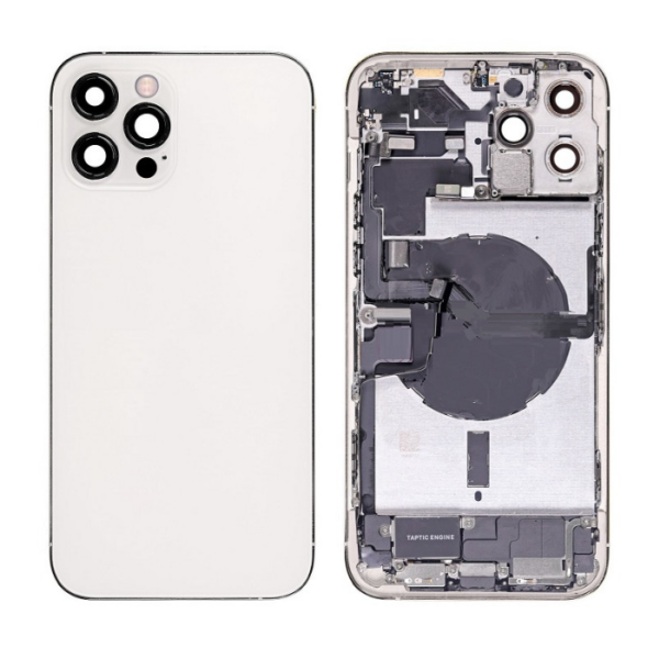 iPhone 12 Pro Max Housing with Small Parts Pulled Silver