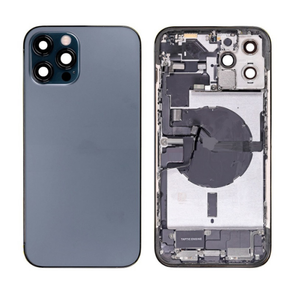 iPhone 12 Pro Max Housing with Small Parts Pulled Pacific Blue