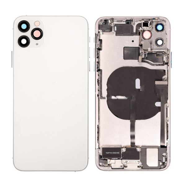 iPhone 11 Pro Max Housing with small Parts Pulled Silver