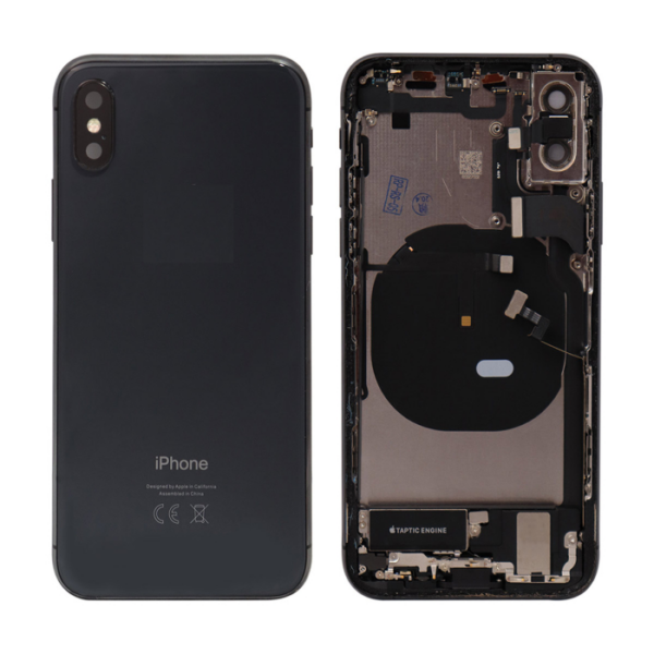 iPhone XS Housing with small Parts Original Pulled Space Grey