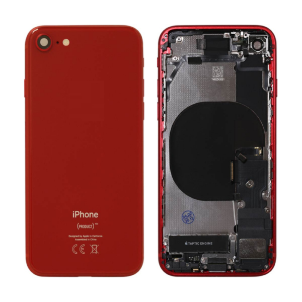 iPhone 8 Housing with Small Parts Pulled Red