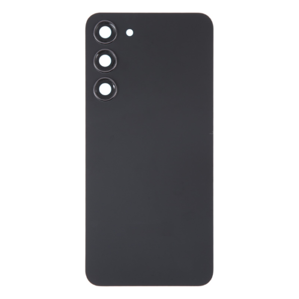 Samsung Galaxy S23 Plus Glass Battery Back Cover with Camera Lens Cover Black