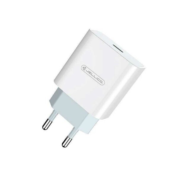 Jellico 20W Fast Charger Adapter with USB-C to USB-C Cable - White