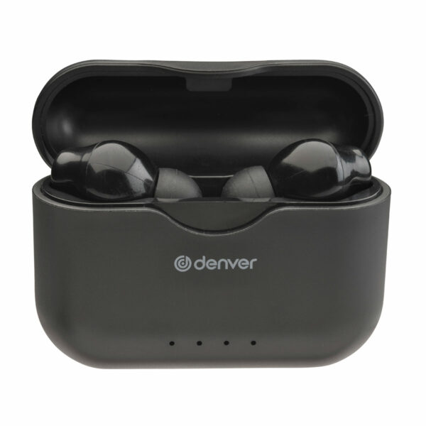 Denver TWE-37 True Wireless Earbuds with Charging Case - Black