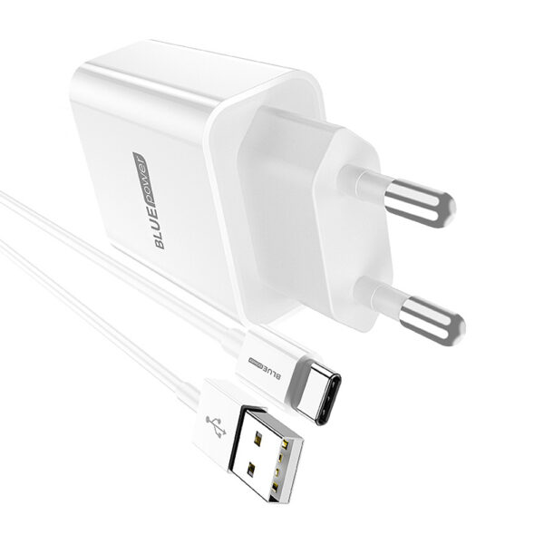 Charger for Mobile phones 10.5W Power Adapter + 1m Type-C Cable White