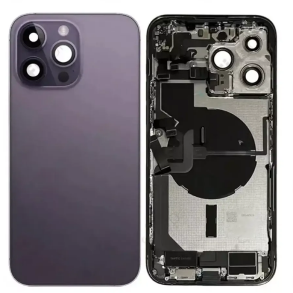 iPhone 14 Pro Housing with small parts Original Pulled Purple