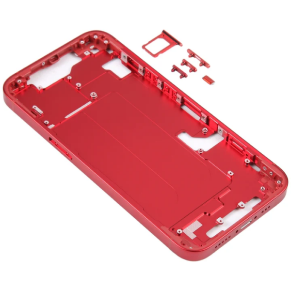 iPhone 14 Plus Middle Frame with Side Keys (Red)