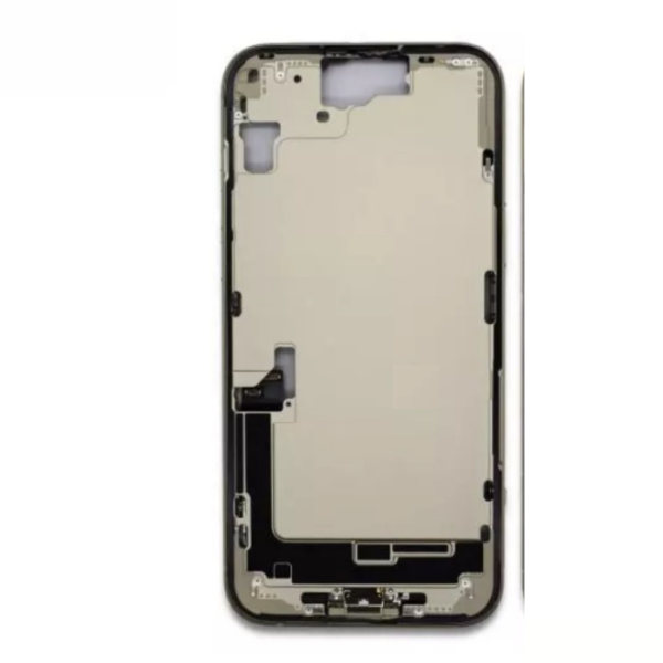 iPhone 15 Midframe with small parts Pulled Yellow