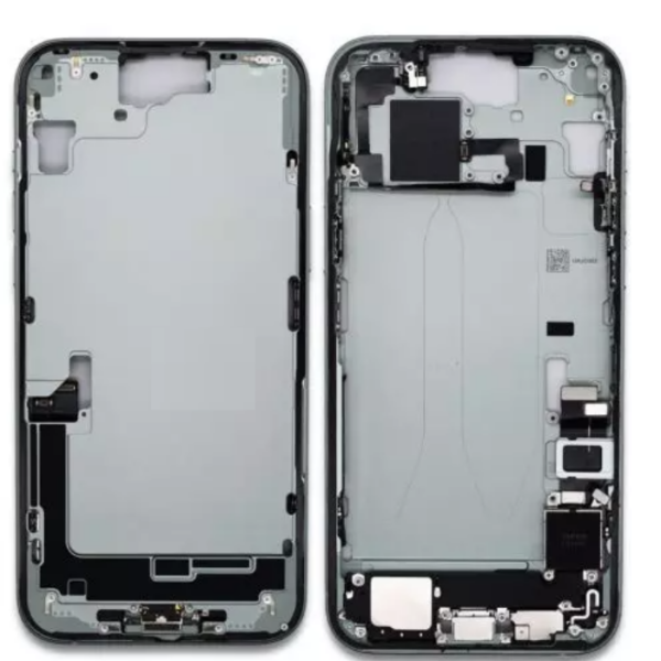 iPhone 15 Plus Midframe with small parts Pulled Green