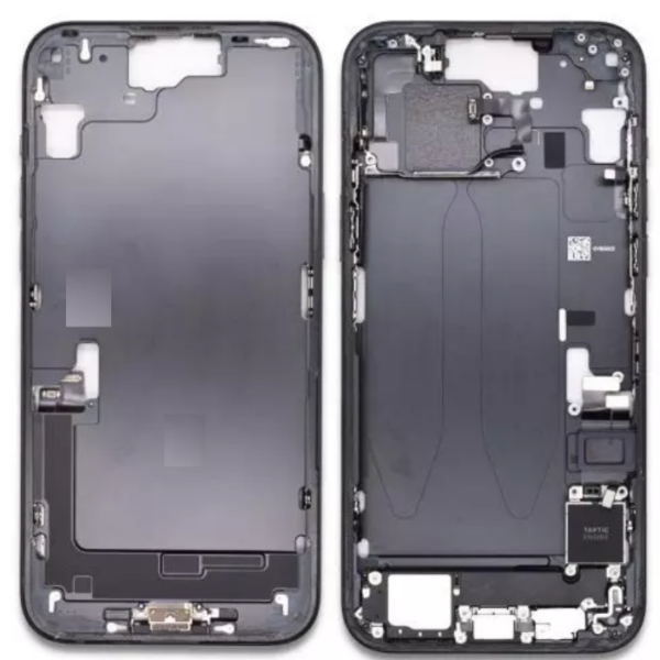 iPhone 15 Plus Midframe with small parts Pulled Black