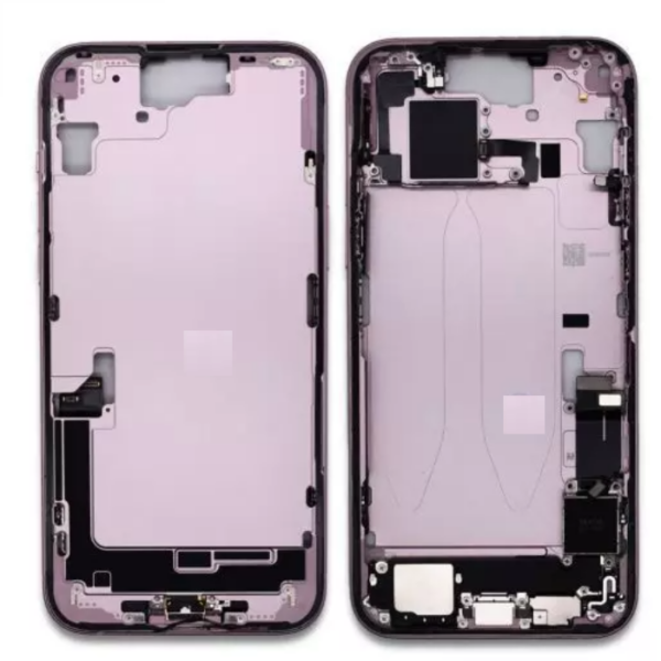 iPhone 15 Plus Midframe with small parts Pulled Pink