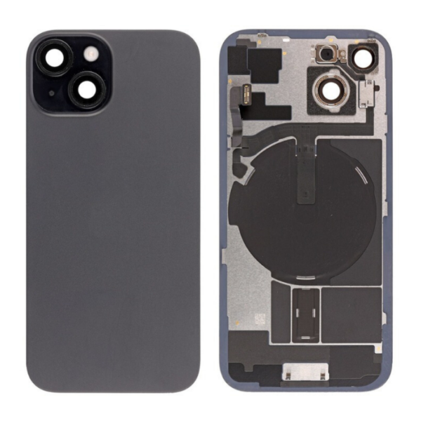 iPhone 15 Plus Back Glass With Small Parts Pulled – Black